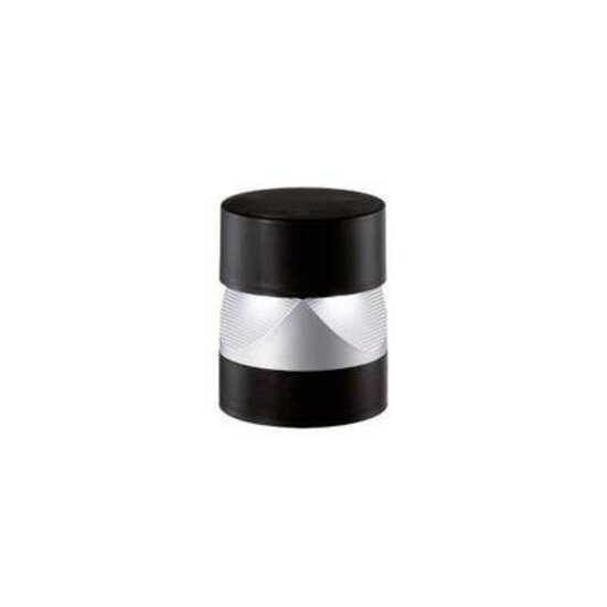 Indigo Turks foco de suelo LED negro, redondo, 3W, 300 lúmenes, 3500K, IP66, 136mm (varilla 214mm)