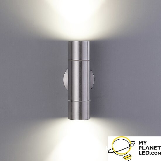 Indigo ARM-670 applique murale extérieure up-down, 196mm de haut, 2x GU10 (hors ampoule), aluminium anodisé, IP65