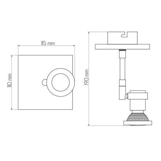 Fantasia Fantasia X-BASE+NUBIS SPOT 1XGU10 5W LED AN.ALU - Energy Efficient LED Spot