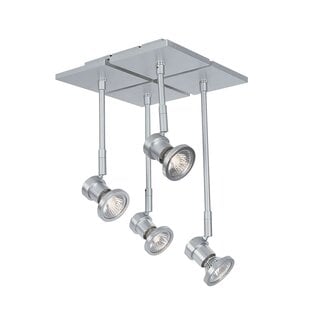 X-Base Nubis LED Deckenleuchte 4x GU10 5W anthrazit Aluminium