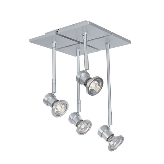 Fantasia X-Base Nubis plafón LED con 4x focos GU10 5W, acabado antracita aluminio