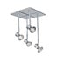 Fantasia X-Base Nubis plafonnier LED avec 4x spots GU10 5W, finition anthracite aluminium