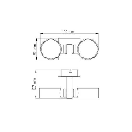 Fantasia Fantasia NIC-NAC PLAF. alu 2XG9/2,5W LED dimmable - Dimmable Aluminum Ceiling Light