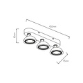 Fantasia NOOMI ceiling spotlight with 3 light points, dimmable, 3x7W LED, 3000K warm white light, satin white finish