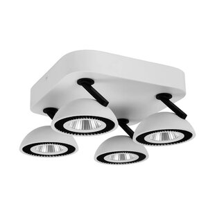 NOOMI LED ceiling spotlight 4-light dimmable 3000K satin white