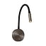 LUCIDE Lucide ASJA - Oplaadbare Wandspot / Wandlamp - Accu/Batterij - LED 3 StepDim - 1x3W 2700K - Grijs ijzer - Premium