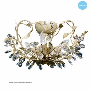 Michelangelo plafón clásico crema & plata E14x4