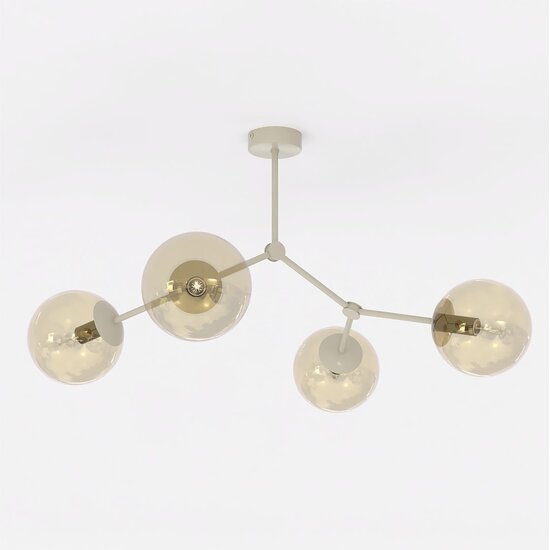 Emibig Emibig SPACE 4 MOKKA AMBER - Modern ceiling lamp for stylish lighting