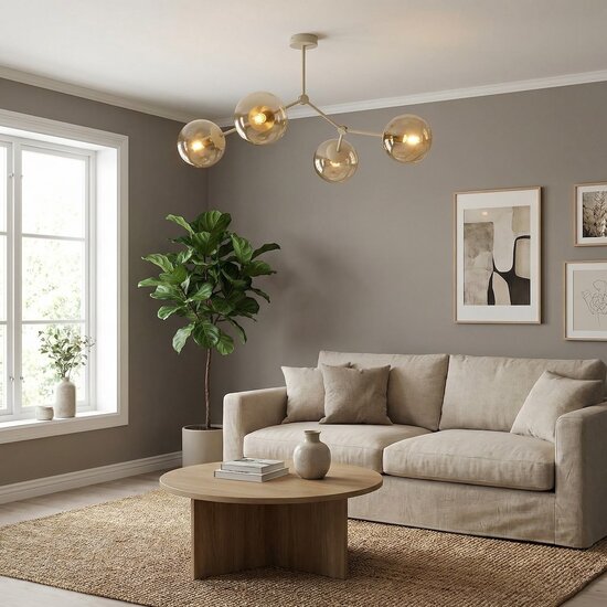 Emibig Emibig SPACE 4 MOKKA AMBER - Moderne Deckenlampe für stilvolle Beleuchtung