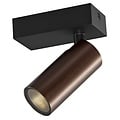 Fantasia Xia spot 1L, kantelbare GU10-spot in bronskleurige afwerking, dimbaar, IP44, geschikt voor badkamer, lichtbron niet inbegrepen.