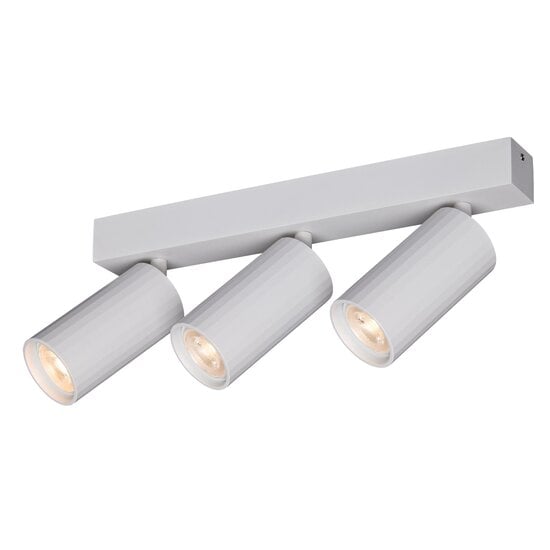 Fantasia Oryx spotbalk met 3 draaibare MR11-spots in wit aluminium, dimbaar, lichtbron niet inbegrepen, Deco collectie