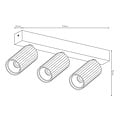 Fantasia Oryx spotbalk met 3 draaibare MR11-spots in wit aluminium, dimbaar, lichtbron niet inbegrepen, Deco collectie