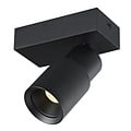 Fantasia Nysal spot in zwart aluminium, 1 lichtpunt met GU10 MR11-fitting, dimbaar en kantelbaar, IP20, lichtbron niet inbegrepen