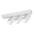 Fantasia Nysal spot de plafond en aluminium blanc, 3 points lumineux GU10 orientables, dimmable, IP20, ampoule non incluse