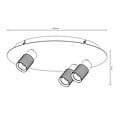 Fantasia Nysal foco de techo redondo, 3 puntos de luz GU10 orientables, aluminio negro, regulable, 350 mm de diámetro