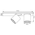 Fantasia Foco LED Oyo con 2 puntos de luz orientables, aluminio y hierro bronce, 7,5W, 620 lúmenes, 2700K, IP40