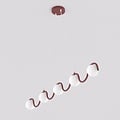 Emibig Emibig SINUS 5 BURGUNDY - Modern pendant lamp for stylish lighting