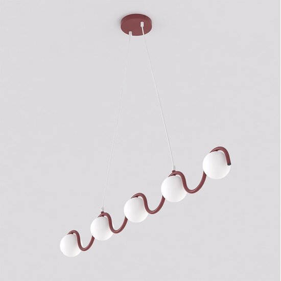 Emibig Emibig SINUS 5 BURGUNDY - Moderne Pendelleuchte für stilvolle Beleuchtung