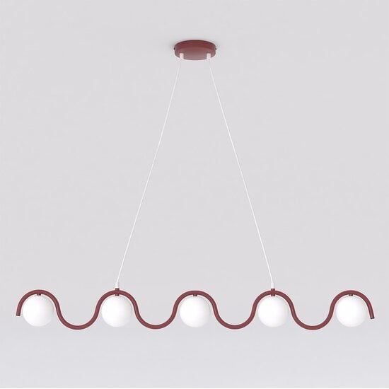 Emibig Emibig SINUS 5 BURGUNDY - Modern pendant lamp for stylish lighting