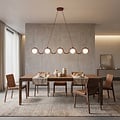 Emibig Emibig SINUS 5 BURGUNDY - Modern pendant lamp for stylish lighting