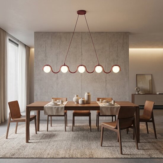 Emibig Emibig SINUS 5 BURGUNDY - Lampe suspendue moderne pour un éclairage élégant