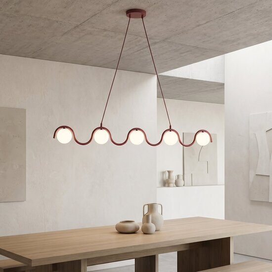 Emibig Emibig SINUS 5 BURGUNDY - Moderne Pendelleuchte für stilvolle Beleuchtung