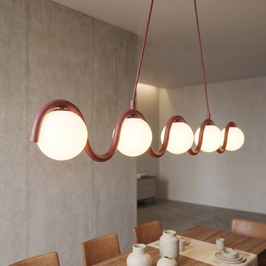 Emibig Emibig SINUS 5 BURGUNDY - Lámpara colgante moderna para una iluminación elegante