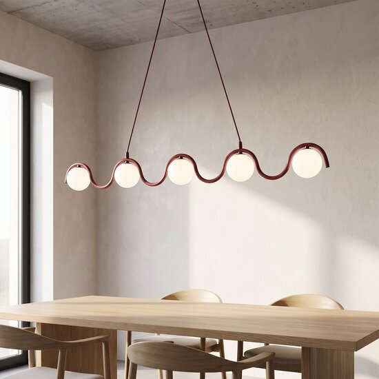 Emibig Emibig SINUS 5 BURGUNDY - Lámpara colgante moderna para una iluminación elegante