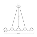 Emibig Emibig SINUS 5 BURGUNDY - Lampe suspendue moderne pour un éclairage élégant
