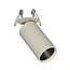 Fantasia ORYX semi-recessed spotlight in beige, Deco collection. Compact fixture, light source not included.
