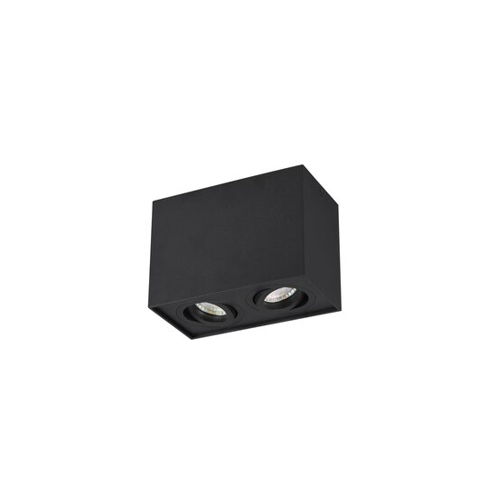 Trio Lighting Foco de techo dúo negro mate giratorio GU10 - Ideal para interiores modernos