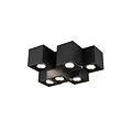Trio Lighting Ongelijke 6-blokken plafondlamp 6xGU10 mat zwart - Moderne verlichting voor elke ruimte