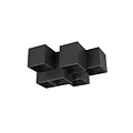 Trio Lighting Ongelijke 6-blokken plafondlamp 6xGU10 mat zwart - Moderne verlichting voor elke ruimte