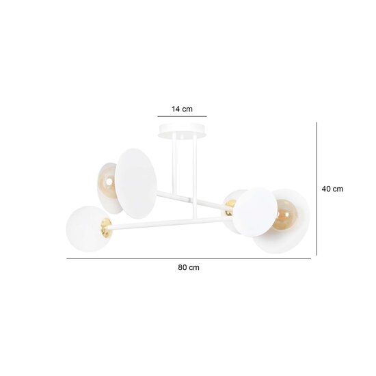 Emibig Emibig MINERVA 4 WHITE - Lampe de plafond moderne pour un éclairage stylé