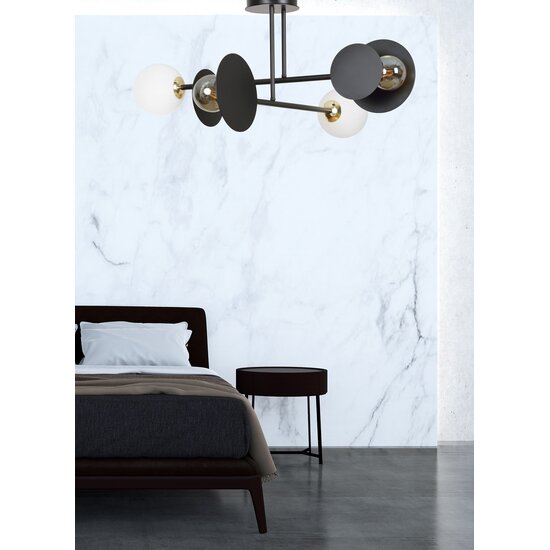 Emibig Emibig MINERVA 4 BLACK - Lámpara de techo moderna para una iluminación elegante