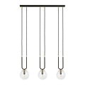 Emibig Emibig Aarhus 3 Lampe schwarz mit transparentem Glas E14 lange Hängelampe 70 cm Breite - Ideale Beleuchtung für Ihr Zuhause