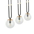 Emibig Emibig Aarhus 3 Lampe schwarz mit transparentem Glas E14 lange Hängelampe 70 cm Breite - Ideale Beleuchtung für Ihr Zuhause