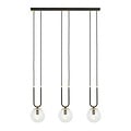 Emibig Emibig Aarhus 3 Lampe schwarz mit transparentem Glas E14 lange Hängelampe 70 cm Breite - Ideale Beleuchtung für Ihr Zuhause