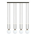 Emibig Emibig Aarhus 4 lámpara E14 gran colgante negro y opal 92 cm de ancho - Iluminación ideal para tu sala de estar