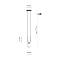 Emibig Emibig Aarhus 1 lamp E14 hanglamp zwart en opaal 15 cm diameter - Perfect voor moderne interieurs