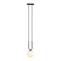 Emibig Emibig Aarhus 1 lámpara E14 colgante negra y opal 15 cm de diámetro - Ideal para interiores modernos