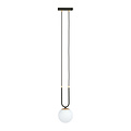 Emibig Emibig Aarhus 1 lamp E14 hanging lamp black and opal 15 cm diameter - Ideal for modern interiors