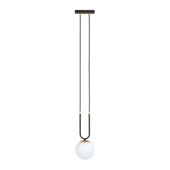 Emibig Emibig Aarhus 1 lamp E14 hanging lamp black and opal 15 cm diameter - Ideal for modern interiors