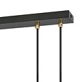 Emibig Emibig Aarhus 3 lamp E14 long hanging lamp black and opal 70 cm width - Ideal for stylish lighting in your home