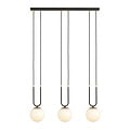 Emibig Emibig Aarhus 3-flammige E14-Hängelampe in Schwarz und Opal, 70 cm breit - Ideal für stilvolle Beleuchtung in Ihrem Zuhause