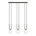 Emibig Emibig Aarhus 3-flammige E14-Hängelampe in Schwarz und Opal, 70 cm breit - Ideal für stilvolle Beleuchtung in Ihrem Zuhause