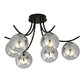 Emibig Emibig Copenhagen black ceiling lamp with smoked bulbs glass E14 - Ideal lighting for your living room