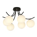 Emibig Emibig Copenhague negro con 6 bombillas blancas de vidrio E14 - Iluminación ideal para interiores modernos