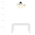Emibig Emibig Copenhagen black with 6 white bulbs glass E14 - Ideal lighting for modern interiors
