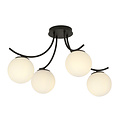 Emibig Emibig Copenhagen black ceiling lamp black with 4 white glass balls - Perfect for modern interiors